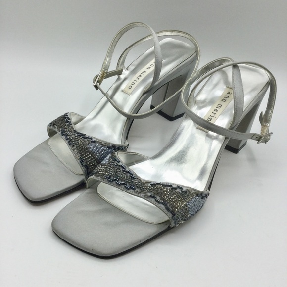 Ann Marino Shoes - Ann Marino square Toe Beaded Sandals